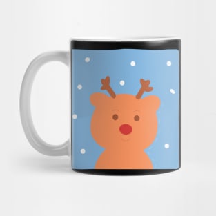 Cute Christmas Reindeer with Snow Mug